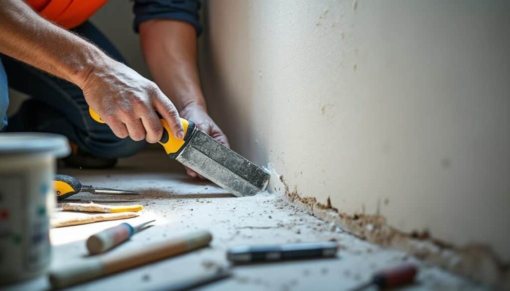 Réparer les fissures d’une cloison intérieure avec du plâtre
