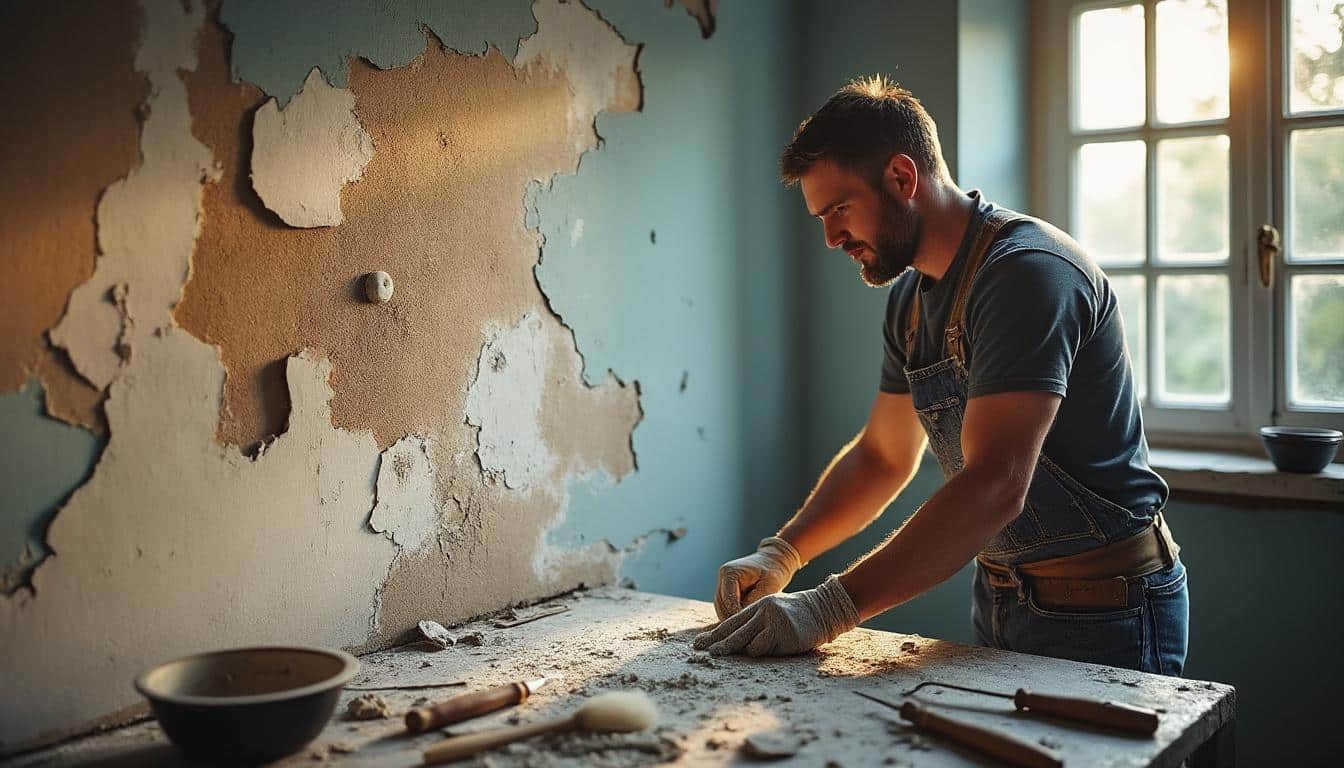 Comment rénover un mur abîmé de la maison avec du plâtre