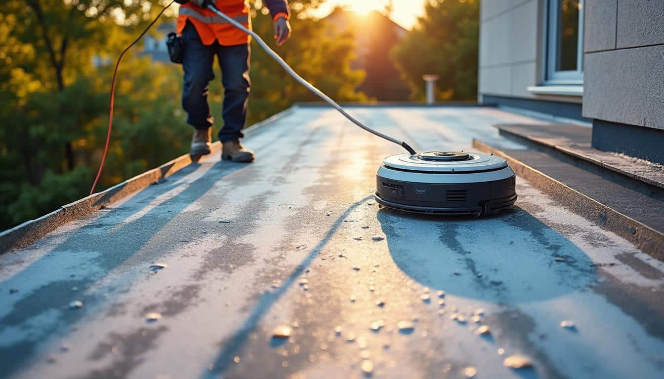 Illustration: Comprendre le fonctionnement d’un robot nettoyeur de toiture