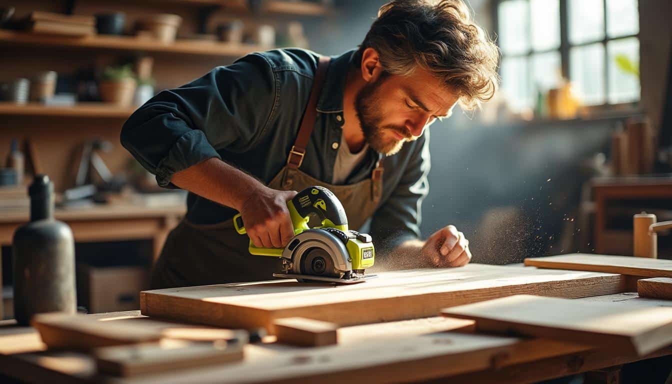 Illustration: Pourquoi opter pour une mini scie circulaire Ryobi lors de vos travaux de précision ?