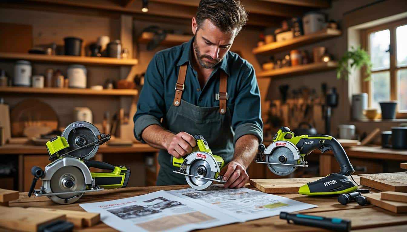 Illustration: Comment choisir le modèle parfait de mini scie circulaire Ryobi ?