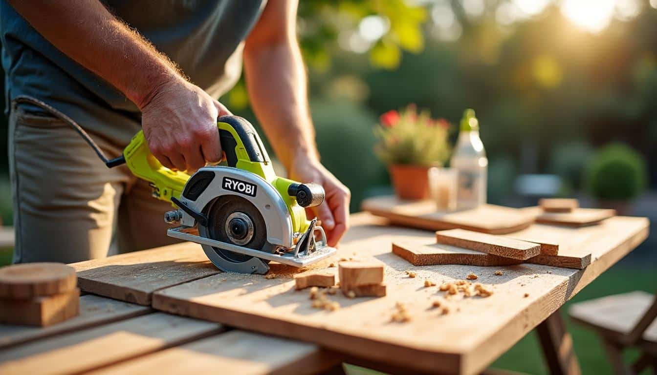 Mini scie circulaire Ryobi : précision et légèreté pour vos découpes