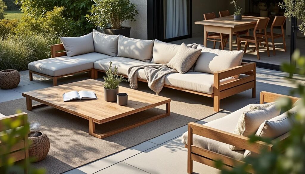 Moderne idée d’aménagement de terrasse : design chic et fonctionnel