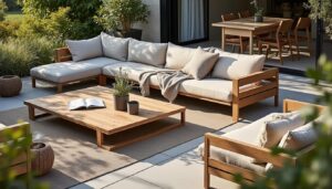 Moderne idée d’aménagement de terrasse : design chic et fonctionnel