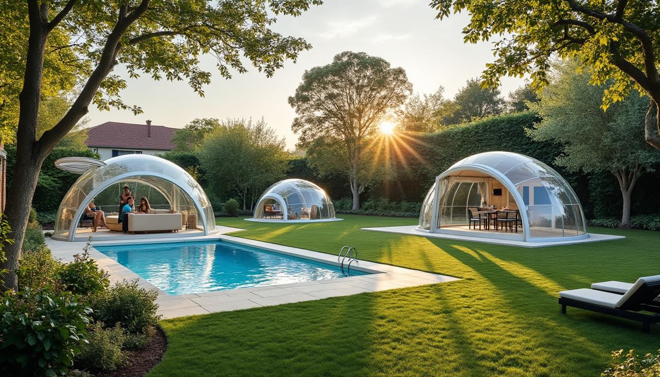Illustration: Comprendre les différents modèles d’abris en forme de dôme pour piscines hors sol