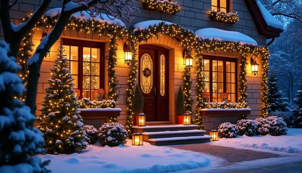 Deco lumineuse extérieure de Noël : guide pour un éclairage magique
